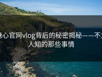 糖心官网vlog背后的秘密揭秘——不为人知的那些事情