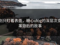 别只盯着表面，糖心vlog的深层次变革背后的故事