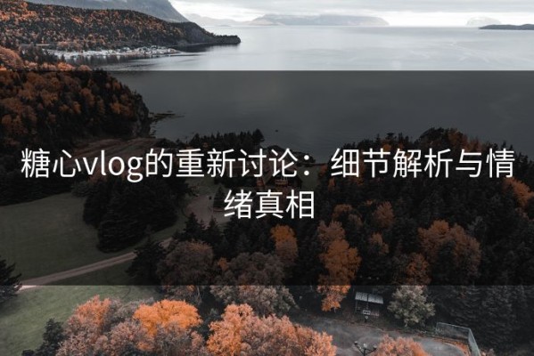 糖心vlog的重新讨论：细节解析与情绪真相