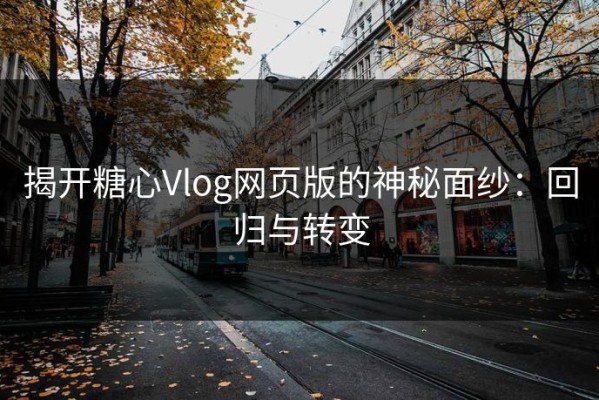 揭开糖心Vlog网页版的神秘面纱：回归与转变