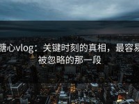 糖心vlog：关键时刻的真相，最容易被忽略的那一段