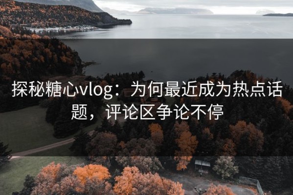 探秘糖心vlog：为何最近成为热点话题，评论区争论不停