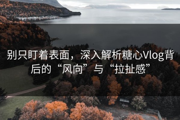别只盯着表面，深入解析糖心Vlog背后的“风向”与“拉扯感”