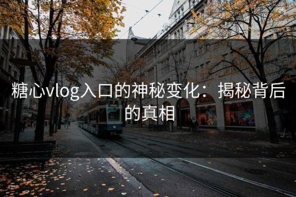 糖心vlog入口的神秘变化：揭秘背后的真相