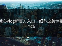 糖心vlog新官方入口，细节之美惊艳全场