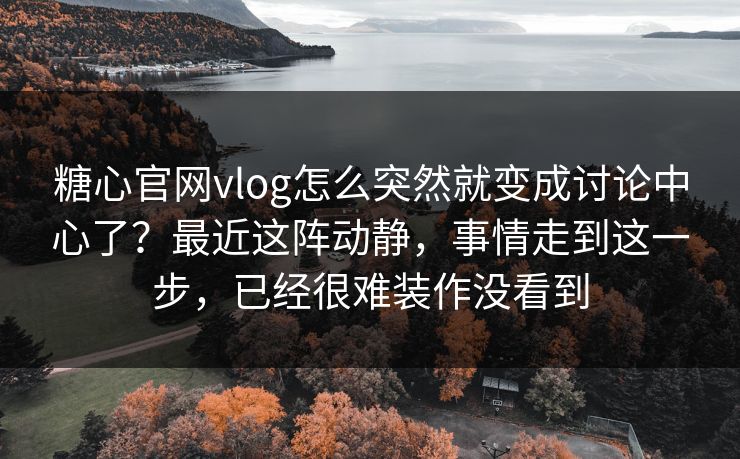 糖心官网vlog怎么突然就变成讨论中心了?最近这阵动静,事情走到这一步,已经很难装作没看到 糖心官网vlog怎么突然就变成讨论中心了?最近这阵动静,事情走到这一步,已经很难装作没看到
