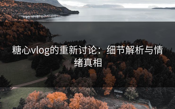 糖心vlog的重新讨论:细节解析与情绪真相 糖心vlog的重新讨论:细节解析与情绪真相