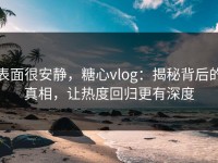 表面很安静，糖心vlog：揭秘背后的真相，让热度回归更有深度