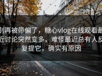 别再被带偏了，糖心vlog在线观看最近讨论突然变多，难怪最近总有人反复提它，确实有原因