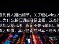 直到有人翻出细节，关于糖心vlog入口为什么越低调越容易出圈，这类讨论能反复出现，肯定不是没原因，细看才知道，真正特别的根本不是表面