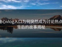糖心vlog入口为何突然成为讨论热点，背后的故事揭秘