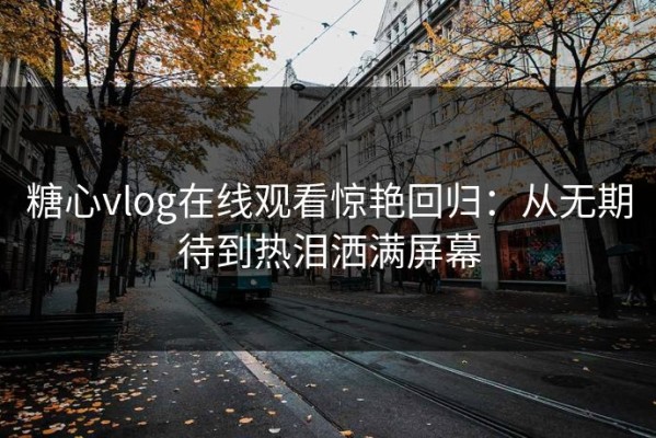 糖心vlog在线观看惊艳回归：从无期待到热泪洒满屏幕