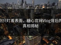 别只盯着表面，糖心官网Vlog背后的真相揭秘