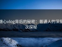 糖心vlog背后的秘密：普通人的深层次探秘
