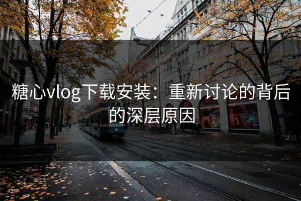 糖心vlog下载安装：重新讨论的背后的深层原因