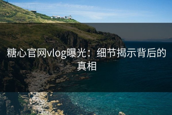 糖心官网vlog曝光：细节揭示背后的真相