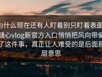 为什么现在还有人盯着别只盯着表面，糖心vlog新官方入口悄悄把风向带偏了这件事，真正让人难受的是后面那层意思