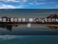 表面上看很普通，糖心vlog背后的秘密