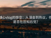 糖心vlog的惊变：从误会到热议，你是否在后知后觉？