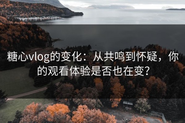 糖心vlog的变化：从共鸣到怀疑，你的观看体验是否也在变？
