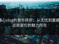 糖心vlog的意外转折：从无忧到震撼，这就是它的魅力所在