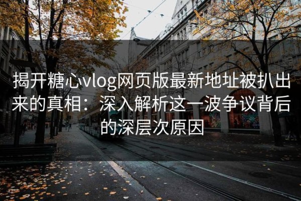 揭开糖心vlog网页版最新地址被扒出来的真相：深入解析这一波争议背后的深层次原因