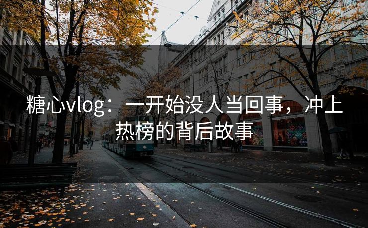 糖心vlog:一开始没人当回事,冲上热榜的背后故事 糖心vlog:一开始没人当回事,冲上热榜的背后故事