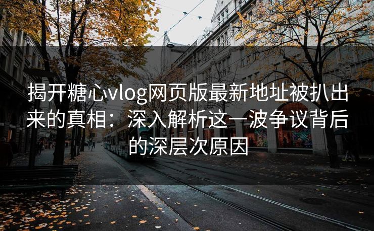 揭开糖心vlog网页版最新地址被扒出来的真相：深入解析这一波争议背后的深层次原因