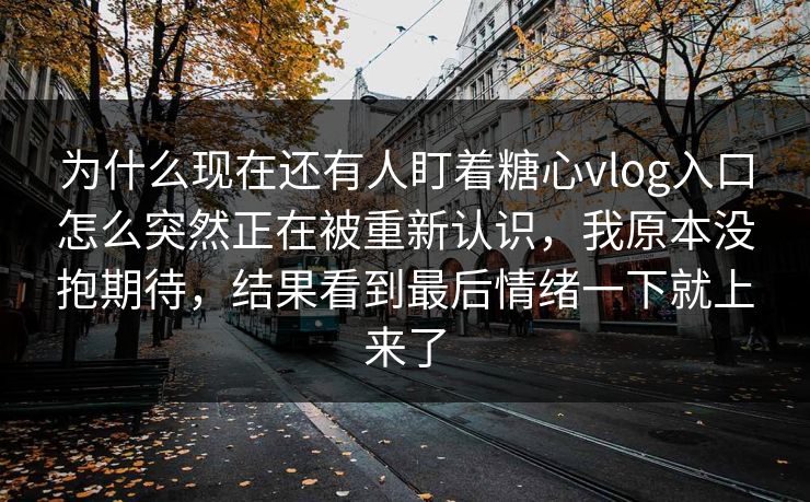 为什么现在还有人盯着糖心vlog入口怎么突然正在被重新认识,我原本没抱期待,结果看到最后情绪一下就上来了 为什么现在还有人盯着糖心vlog入口怎么突然正在被重新认识,我原本没抱期待,结果看到最后情绪一下就上来了