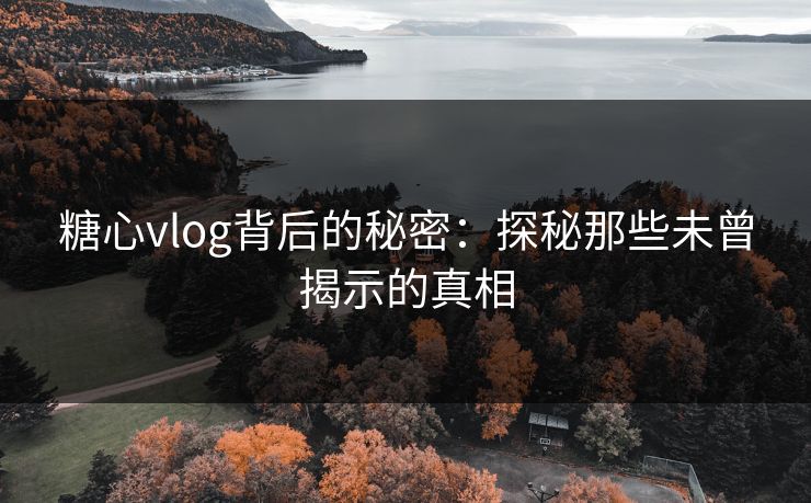 糖心vlog背后的秘密:探秘那些未曾揭示的真相 糖心vlog背后的秘密:探秘那些未曾揭示的真相