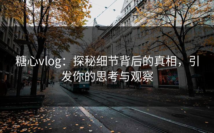 糖心vlog:探秘细节背后的真相,引发你的思考与观察 糖心vlog:探秘细节背后的真相,引发你的思考与观察